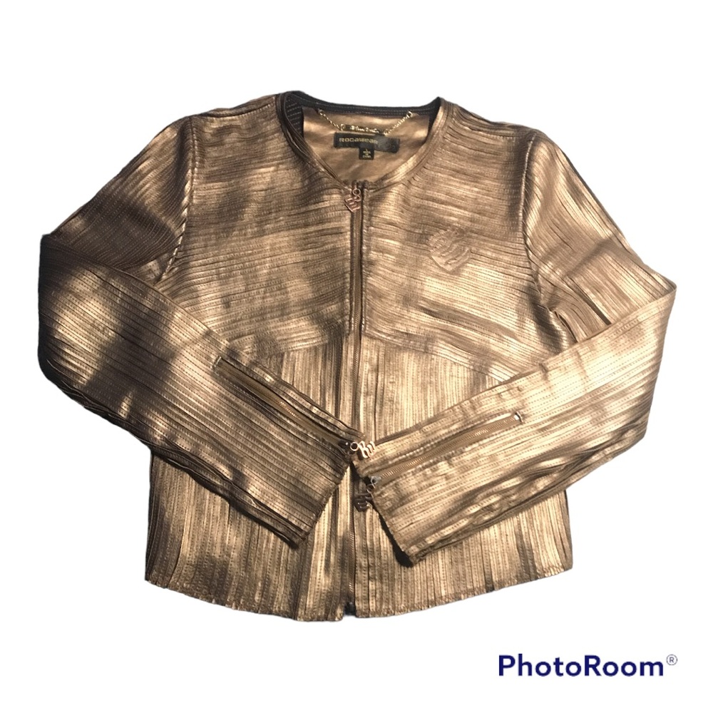 Rocawear Gold Leather Jacket
